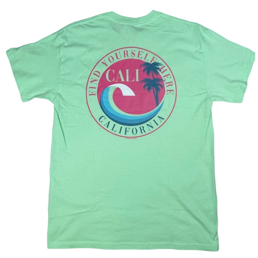 ☀️CALIFORNIA Find Yourself Here Green T Shirt
